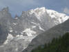 Glacier � la sortie du tunnel du Mont Blanc en Italie